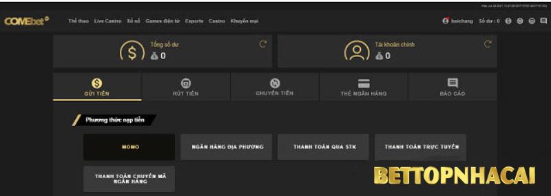 Giao dịch nạp rút tiền tại Comebet ra sao?