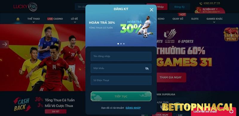 Các bước đăng ký tài khoản tại nhà cái Lucky88